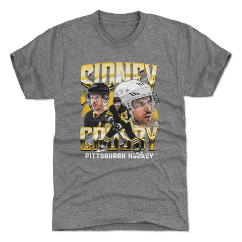 Sidney Crosby T-Shirt – Pittsburgh Vintage Hockey Tee | Slim Fit Crewneck Shirt Men's Premium T-Shirt - YinzerShop