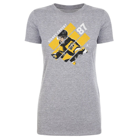 Sidney Crosby T-Shirt - Slim Fit Cotton Crewneck Short Sleeve Tee With Team Stripes Women's T-Shirt - YinzerShop