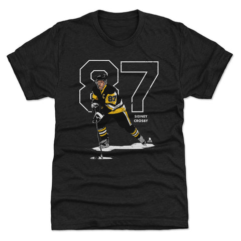 Sidney Crosby T-Shirt - Slim Fit Crewneck Short Sleeve Hockey Fan Shirt Men's Premium T-Shirt - YinzerShop