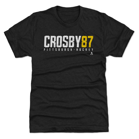Sidney Crosby T-Shirt - Slim Fit Crewneck Short Sleeve Tri Color Shirt Men's Premium T-Shirt - YinzerShop