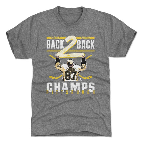 Sidney Crosby T-Shirt - Slim Fit Crewneck Tri Color Hockey Fan Apparel Tee Men's Premium T-Shirt - YinzerShop