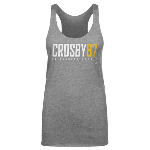Sidney Crosby Tank Top - Pittsburgh Slim Fit Tri Color Athletic Shirt Women's Tank Top - YinzerShop
