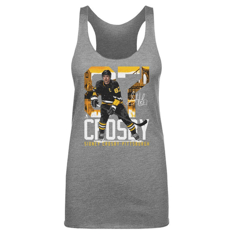 Sidney Crosby Tank Top – Pittsburgh Slim Fit Tri Color Athletic Style Shirt Women's Tank Top - YinzerShop