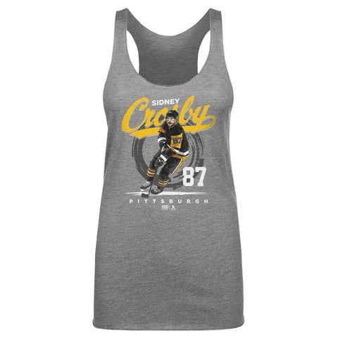 Sidney Crosby Tank Top – Pittsburgh Slim Fit Tri Color Lightweight Sportswear Women's Tank Top - YinzerShop