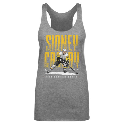 Sidney Crosby Tank Top – Pittsburgh Tri Color Slim Fit 500 Goals Shirt Women's Tank Top - YinzerShop