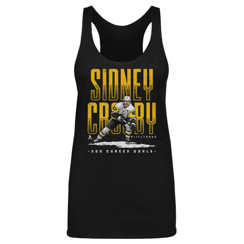 Sidney Crosby Tank Top – Pittsburgh Tri Color Slim Fit 500 Goals Shirt Women's Tank Top - YinzerShop