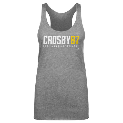 Sidney Crosby Tank Top - Slim Fit Tri Color Athletic Style Sleeveless Shirt Women's Tank Top - YinzerShop