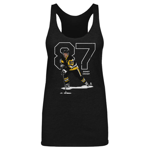 Sidney Crosby Tank Top – Slim Fit Tri Color Athletic Tank | 500 LEVEL Apparel Women's Tank Top - YinzerShop