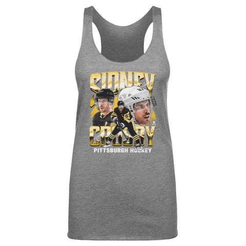 Sidney Crosby Tank Top – Vintage Pittsburgh Slim Fit Cotton Blend Shirt Women's Tank Top - YinzerShop