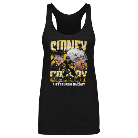 Sidney Crosby Tank Top – Vintage Pittsburgh Slim Fit Cotton Blend Shirt Women's Tank Top - YinzerShop