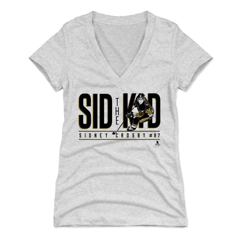 Sidney Crosby Women V-Neck T-Shirt – Slim Fit Digital Print Tee, Breathable Women's V-Neck T-Shirt - YinzerShop
