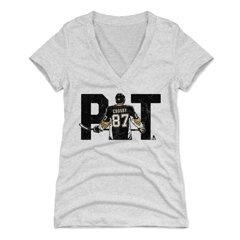 Sidney Crosby Women's V-Neck T-Shirt – Slim Fit, Breathable Shirt with Deep V Collar Women's V-Neck T-Shirt - YinzerShop