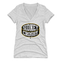 Sidney Crosby Women's V-Neck T-Shirt - Slim Fit Tri Blend Fabric, Breathable Sports Fan Apparel Women's V-Neck T-Shirt - YinzerShop