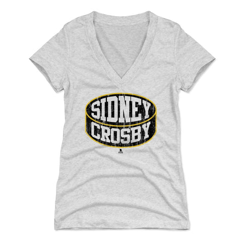 Sidney Crosby Women's V-Neck T-Shirt - Slim Fit Tri Blend Fabric, Breathable Sports Fan Apparel Women's V-Neck T-Shirt - YinzerShop