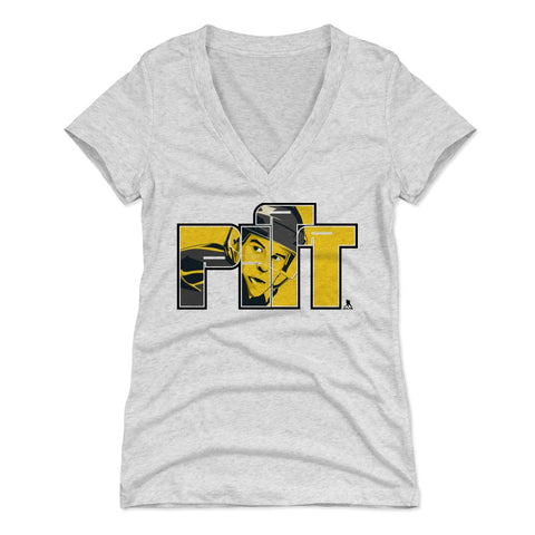 Sidney Crosby Women's V-Neck T-Shirt – Slim Fit Tri Blend Fabric Tee Women's V-Neck T-Shirt - YinzerShop