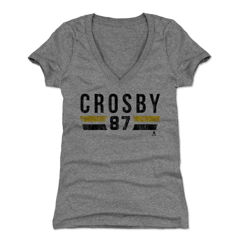 Sidney Crosby Women's V-Neck T-Shirt – Slim Fit Tri Blend Tee, Breathable Sportswear Women's V-Neck T-Shirt - YinzerShop