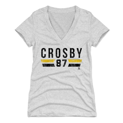 Sidney Crosby Women's V-Neck T-Shirt – Slim Fit Tri Blend Tee, Breathable Sportswear Women's V-Neck T-Shirt - YinzerShop