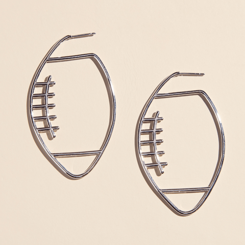 Silver Football Hoops