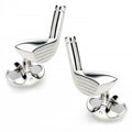 Silver Golf Cufflinks – Handcrafted Sterling Silver Golf Club Cufflinks for Men Cufflinks - YinzerShop