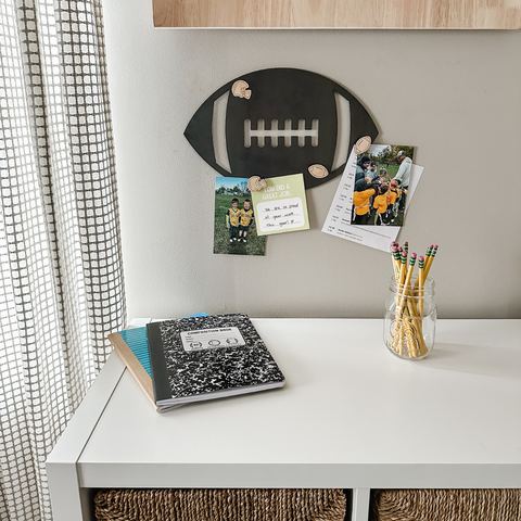 Football Wall Decor – Magnetic Display Board | Steel Wall Art for Sports Room