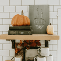Skeleton Hand Wall Decor - Steel Wall Sign With Spooky Peace Sign Design Wall Decor - YinzerShop