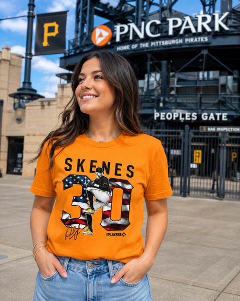 Paul Skenes #30 Stars & Stripes Tee – Pittsburgh Baseball