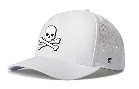 Skull and Crossbones Hat - Performance 5-Panel Water Repellent Cap | Jolly Roger Snapback by Haka Hat Performance - YinzerShop