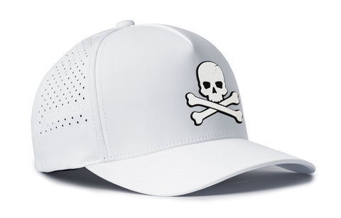Skull and Crossbones Hat - Performance 5-Panel Water Repellent Cap | Jolly Roger Snapback by Haka Hat Performance - YinzerShop