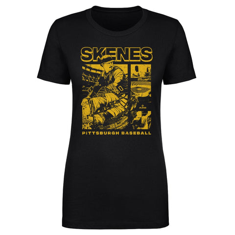 Slim Fit Cotton T-Shirt – Paul Skenes Crewneck Short Sleeve Pittsburgh Sportswear Tee Women's T-Shirt - YinzerShop