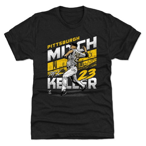 Slim Fit T-Shirt Mitch Keller – Tri Color Crewneck Shirt with Digital Print Men's Premium T-Shirt - YinzerShop