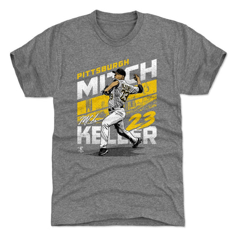 Slim Fit T-Shirt Mitch Keller – Tri Color Crewneck Shirt with Digital Print Men's Premium T-Shirt - YinzerShop