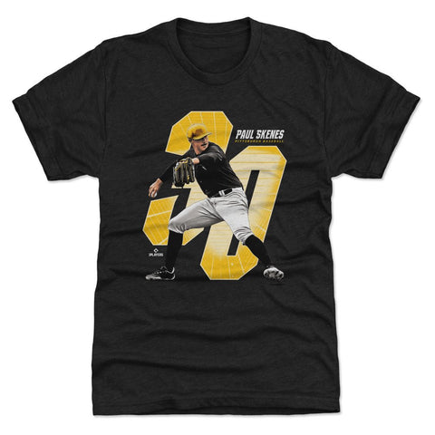 Slim Fit T-Shirt Paul Skenes Pittsburgh Crewneck Short Sleeve Tee - Tri Color Men's Premium T-Shirt - YinzerShop
