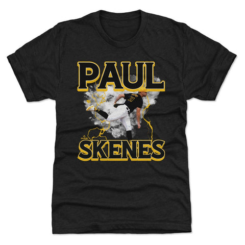 Slim Fit T-Shirt Paul Skenes Pittsburgh Lightning | Crewneck Short Sleeve Tee Men's Premium T-Shirt - YinzerShop