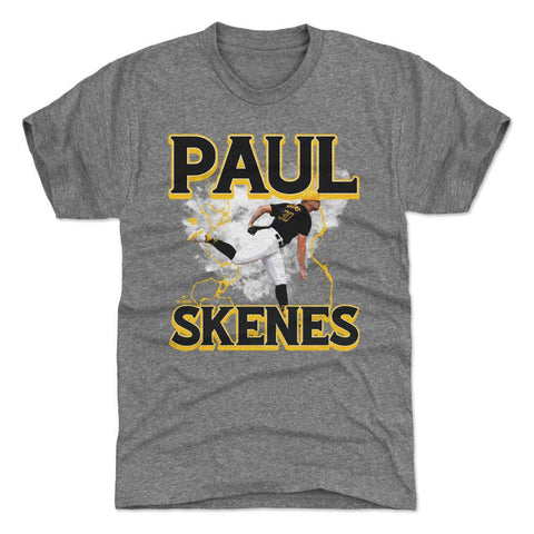 Slim Fit T-Shirt Paul Skenes Pittsburgh Lightning | Crewneck Short Sleeve Tee Men's Premium T-Shirt - YinzerShop