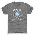 Slim Fit T-Shirt Syl Apps Jr. Pittsburgh | Crewneck Short Sleeve Tee With Digital Print Men's Premium T-Shirt - YinzerShop