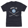 Slim Fit T-Shirt Syl Apps Jr. Pittsburgh | Crewneck Short Sleeve Tee With Digital Print Men's Premium T-Shirt - YinzerShop