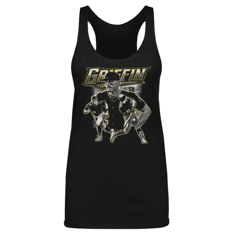 Slim Fit Tank Top Konnor Griffin Pittsburgh Pirates Graphic Cotton Blend Women's Tank Top - YinzerShop