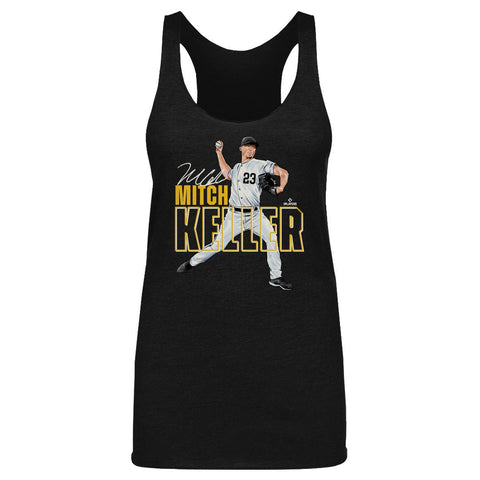 Slim Fit Tank Top – Mitch Keller Tri Color Polyester Cotton Blend Athletic Wear Women's Tank Top - YinzerShop