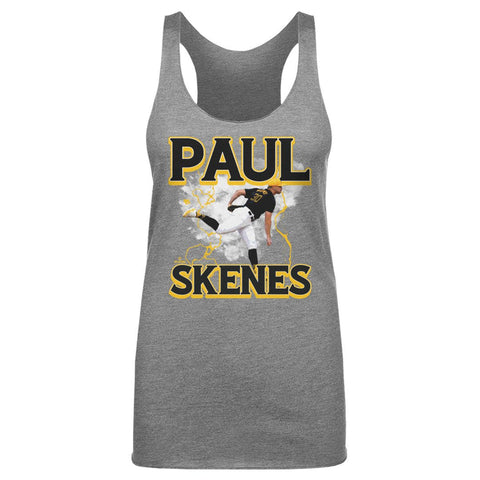 Slim Fit Tank Top – Paul Skenes Lightweight Tri Color Cotton Polyester Blend Tee Women's Tank Top - YinzerShop