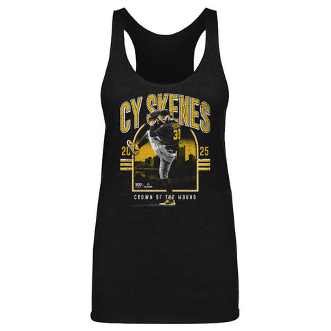 Slim Fit Tank Top - Paul Skenes Pittsburgh Pirates Tri Color Athletic Shirt Women's Tank Top - YinzerShop
