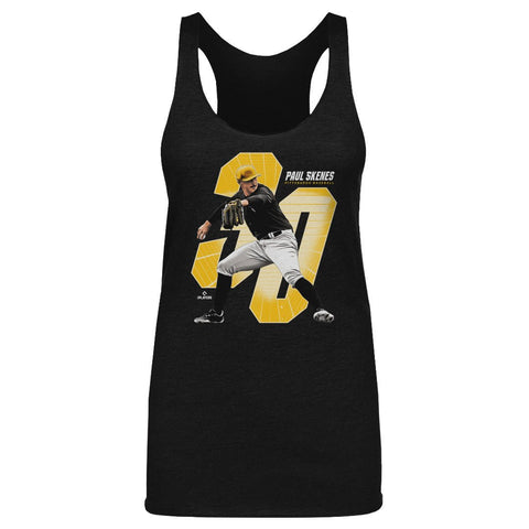 Slim Fit Tank Top Paul Skenes Pittsburgh Pirates | Tri Color Digital Print Women's Tank Top - YinzerShop