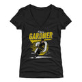 Slim Fit V-Neck T-Shirt - Paul Gardner Tri Color Tee | Lightweight Summer Shirt Women's V-Neck T-Shirt - YinzerShop