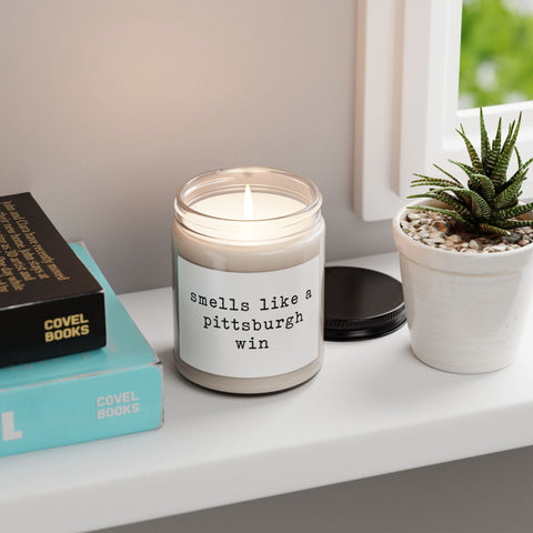 Smells Like a Pittsburgh Win Scented Soy Candle, 9oz Home Decor - YinzerShop