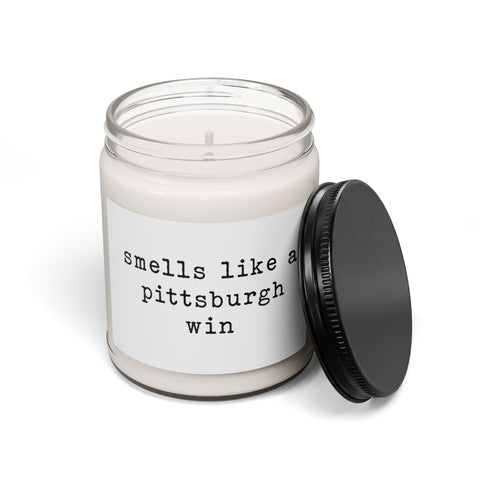 Smells Like a Pittsburgh Win Scented Soy Candle, 9oz Home Decor - YinzerShop