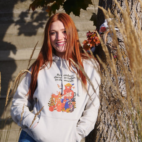 Smokey Bear Babes Mid-Weight Hoodie (Unisex) Pullover Hoodie WYR   