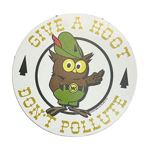 Smokey Bear & Woodsy Owl Decals Decal WYR Give a Hoot Colored  