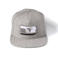 Snapback Flat Bill Hat – The Schuylkill Pennsylvania Grey Wool Hat with Embroidered Patch Snapback Hat - YinzerShop