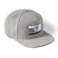 Snapback Flat Bill Hat – The Schuylkill Pennsylvania Grey Wool Hat with Embroidered Patch Snapback Hat - YinzerShop