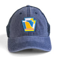 Snapback Trucker Hat - Keystone Patch Low Profile Canvas Mesh Hat for Pennsylvania Pride Snapback Hat - YinzerShop