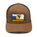 Snapback Trucker Hat - The Lehigh Pennsylvania Hat with Blue Gold Patch Snapback Hat - YinzerShop